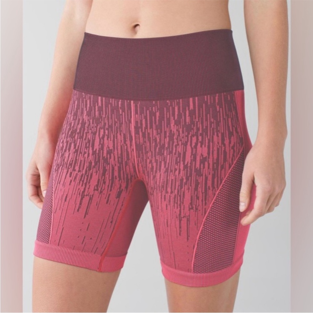 Lululemon Sculpt Seamless Bike Short Electric Coral